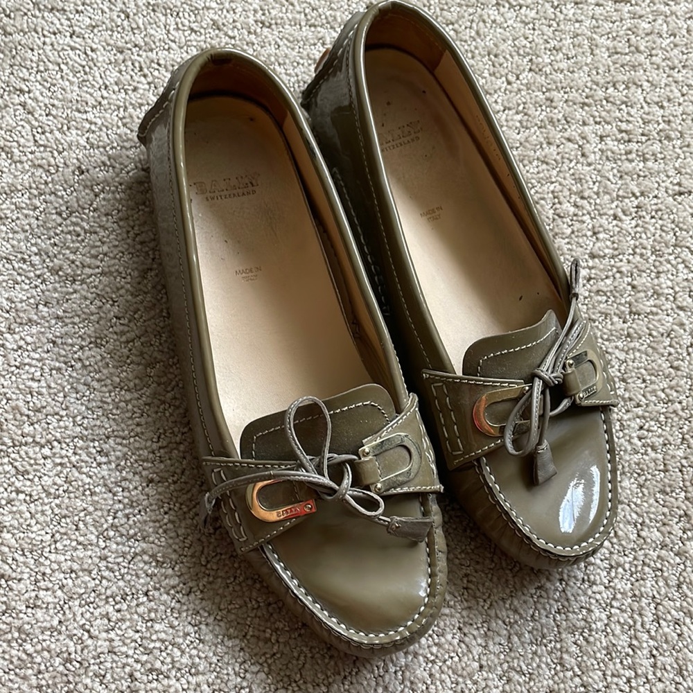 Bally patent leather loafers